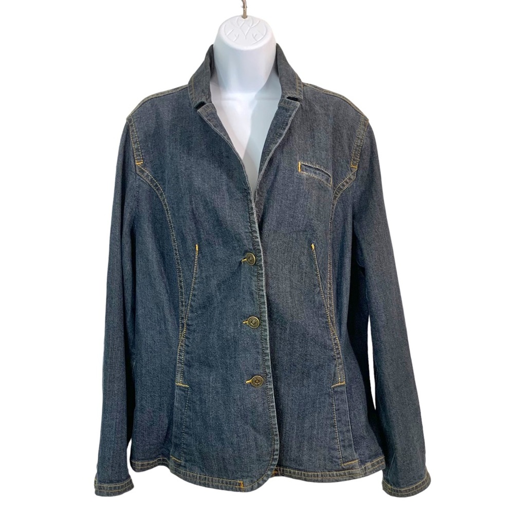 VENEZIA Vintage Denim Button Up Blazer Sz 14/16